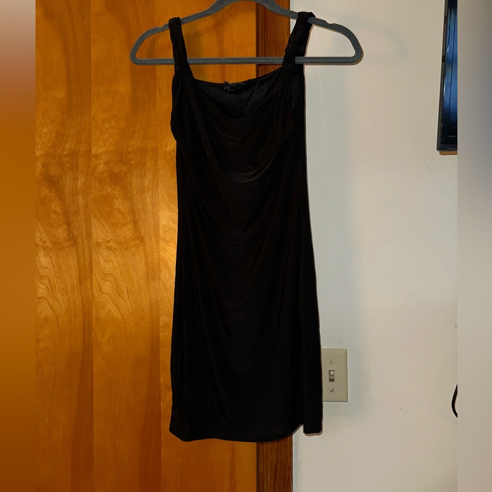 Black slip dress